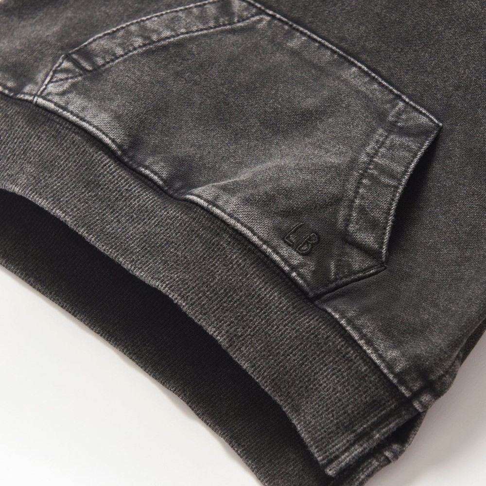 Little Bipsy Acid Wash Short Sleeve Hoodie Black - Picture 5 of 7